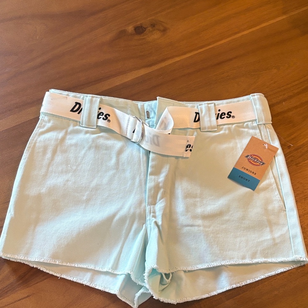 Dickies Women's Mint Green High Waist Shorts